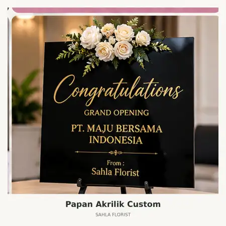 Papan Bunga Akrilik Tanah Bumbu